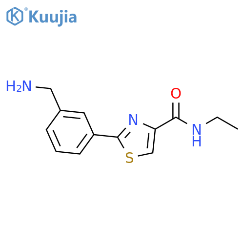 4-Thiazolecarboxamide, 2-[3-(aminomethyl)phenyl]-N-ethyl- structure