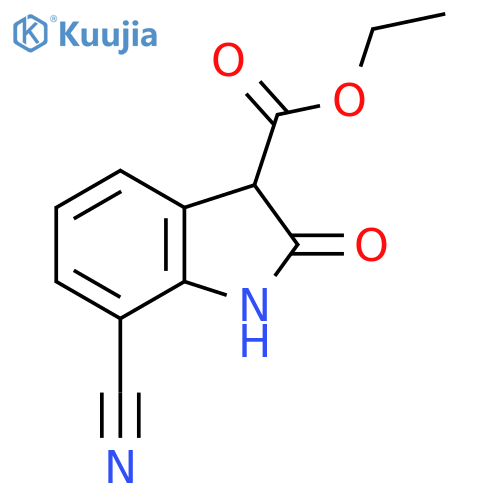 ethyl 7-cyano-2-oxo-2,3-dihydro-1H-indole-3-carboxylate structure