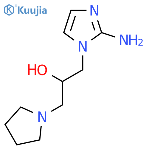 1-(2-amino-1H-imidazol-1-yl)-3-(pyrrolidin-1-yl)propan-2-ol structure