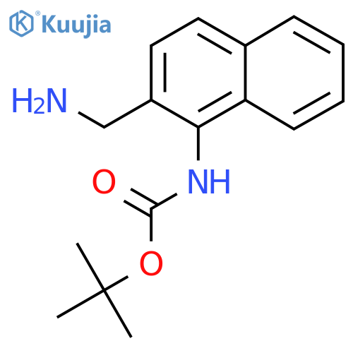 tert-butyl N-2-(aminomethyl)naphthalen-1-ylcarbamate structure