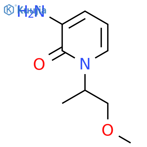 3-amino-1-(1-methoxypropan-2-yl)-1,2-dihydropyridin-2-one structure