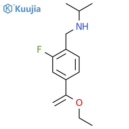 {[4-(1-Ethoxyethenyl)-2-fluorophenyl]methyl}(propan-2-yl)amine structure