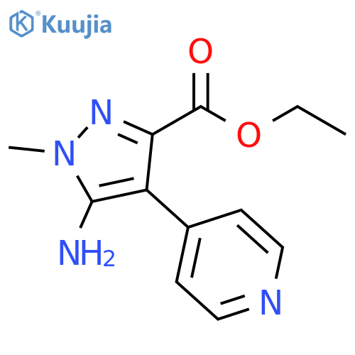 1H-Pyrazole-3-carboxylic acid, 5-amino-1-methyl-4-(4-pyridinyl)-, ethyl ester structure