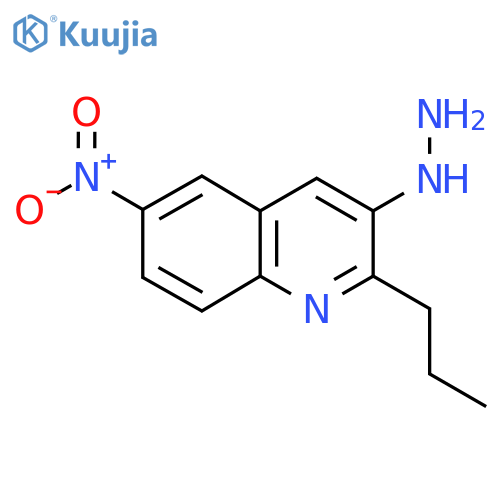 3-Hydrazinyl-6-nitro-2-propylquinoline structure