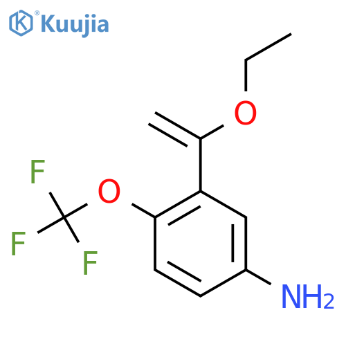 3-(1-Ethoxyethenyl)-4-(trifluoromethoxy)aniline structure