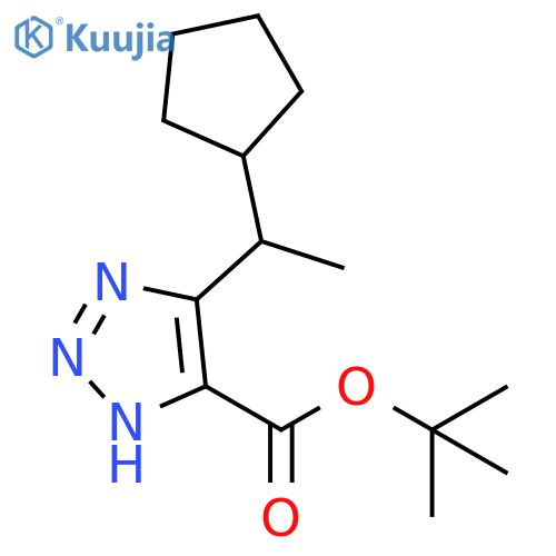 1H-1,2,3-Triazole-5-carboxylic acid, 4-(1-cyclopentylethyl)-, 1,1-dimethylethyl ester structure
