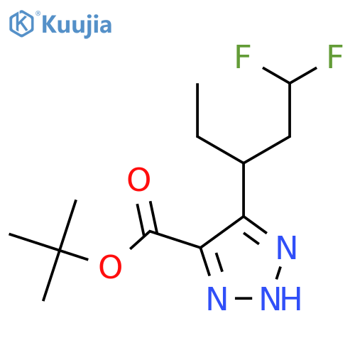 tert-butyl 5-(1,1-difluoropentan-3-yl)-2H-triazole-4-carboxylate structure