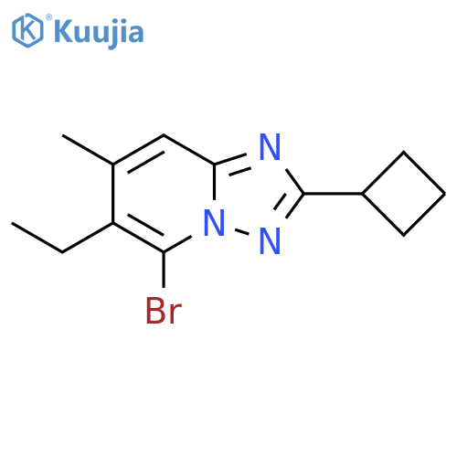 5-bromo-2-cyclobutyl-6-ethyl-7-methyl-1,2,4triazolo1,5-apyridine structure