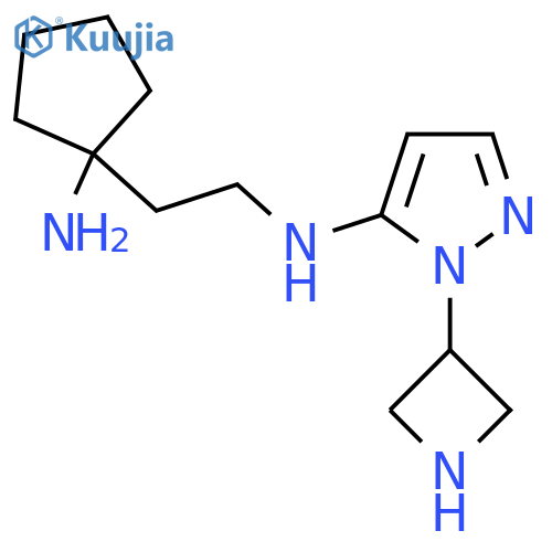 N-2-(1-aminocyclopentyl)ethyl-1-(azetidin-3-yl)-1H-pyrazol-5-amine structure