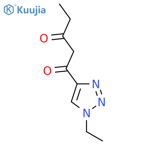 1-(1-ethyl-1H-1,2,3-triazol-4-yl)pentane-1,3-dione structure