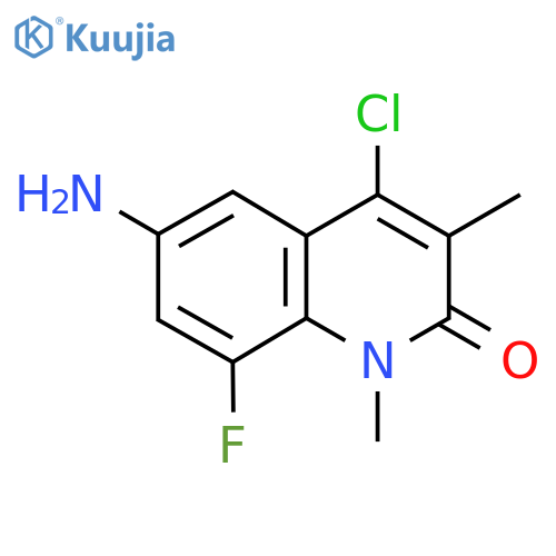 6-amino-4-chloro-8-fluoro-1,3-dimethyl-1,2-dihydroquinolin-2-one structure