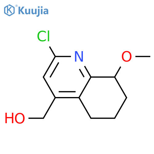 (2-chloro-8-methoxy-5,6,7,8-tetrahydroquinolin-4-yl)methanol structure