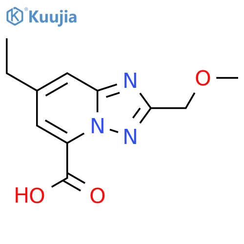 7-ethyl-2-(methoxymethyl)-1,2,4triazolo1,5-apyridine-5-carboxylic acid structure