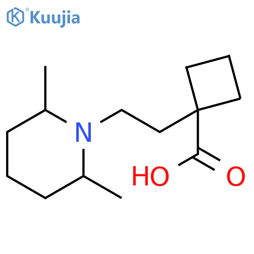 Cyclobutanecarboxylic acid, 1-[2-(2,6-dimethyl-1-piperidinyl)ethyl]- structure