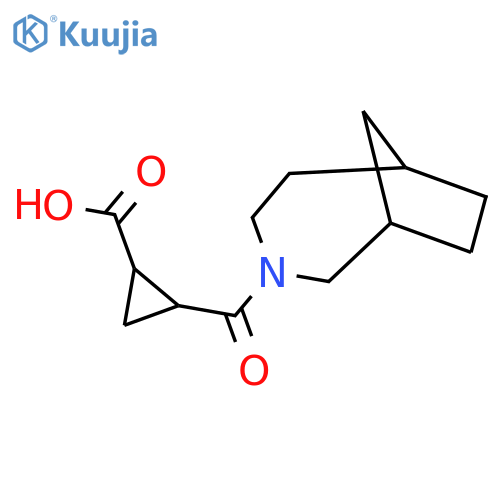2-{3-Azabicyclo[4.2.1]nonane-3-carbonyl}cyclopropane-1-carboxylic acid structure