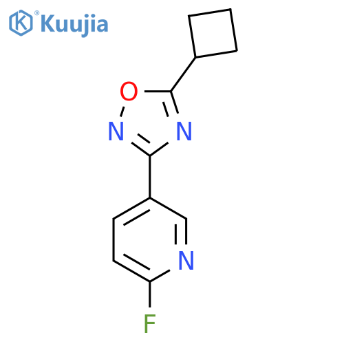 5-(5-Cyclobutyl-1,2,4-oxadiazol-3-yl)-2-fluoropyridine structure