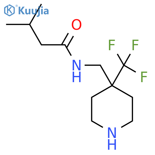 3-methyl-N-[[4-(trifluoromethyl)piperidin-4-yl]methyl]butanamide structure