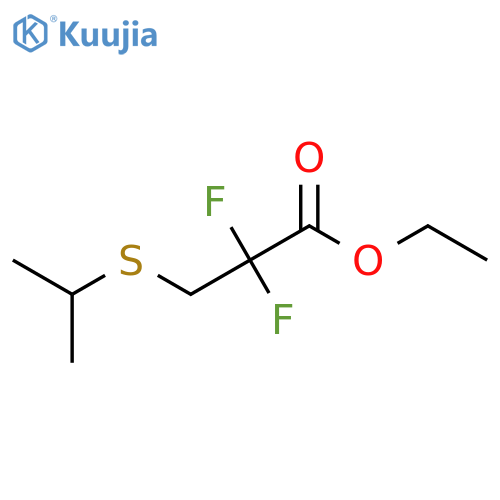 Ethyl 2,2-difluoro-3-(propan-2-ylsulfanyl)propanoate structure