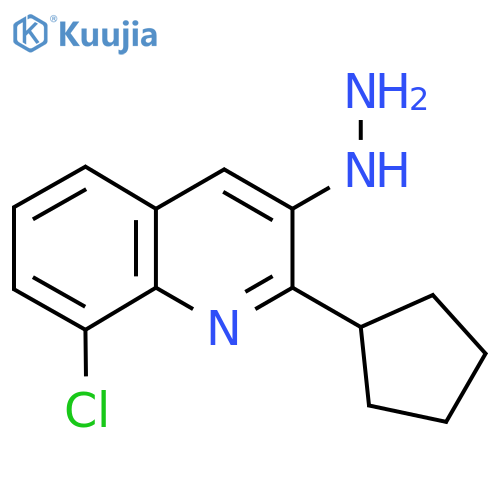8-Chloro-2-cyclopentyl-3-hydrazinylquinoline structure