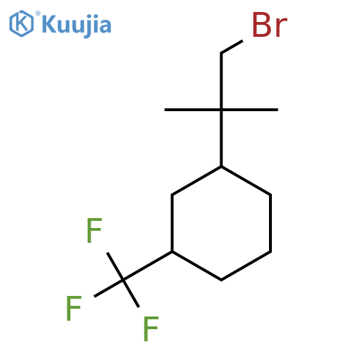 1-(1-bromo-2-methylpropan-2-yl)-3-(trifluoromethyl)cyclohexane structure
