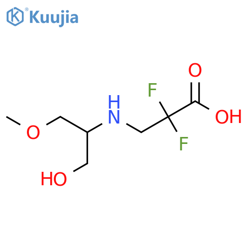 2,2-Difluoro-3-[(1-hydroxy-3-methoxypropan-2-yl)amino]propanoic acid structure