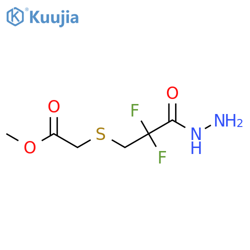 Propanoic acid, 2,2-difluoro-3-[(2-methoxy-2-oxoethyl)thio]-, hydrazide structure