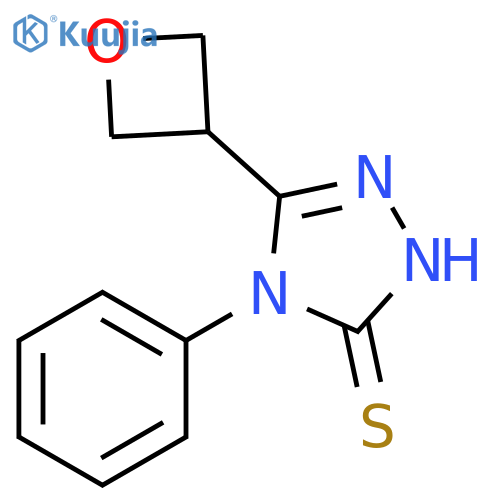 3H-1,2,4-Triazole-3-thione, 2,4-dihydro-5-(3-oxetanyl)-4-phenyl- structure