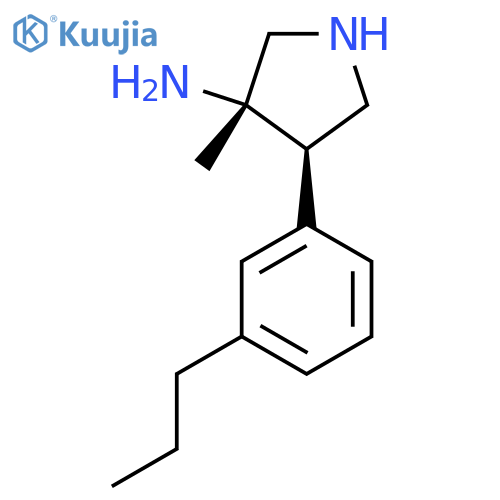 rac-(3R,4S)-3-methyl-4-(3-propylphenyl)pyrrolidin-3-amine structure