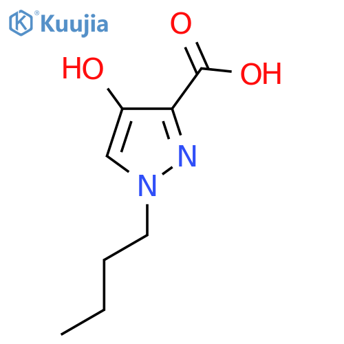 1-butyl-4-hydroxy-1H-pyrazole-3-carboxylic acid structure