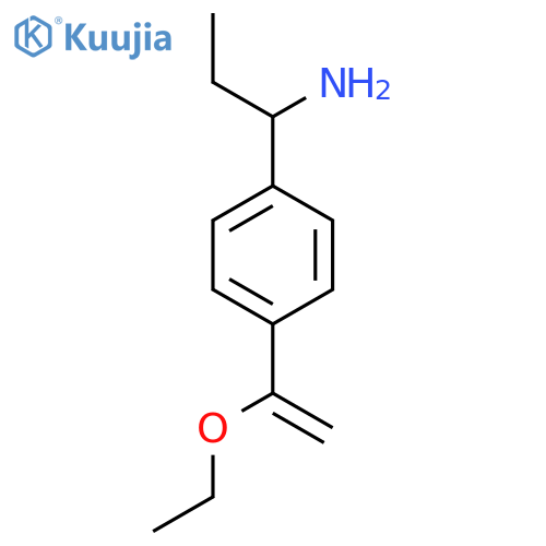 1-[4-(1-Ethoxyethenyl)phenyl]propan-1-amine structure