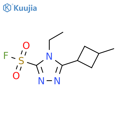 4-Ethyl-5-(3-methylcyclobutyl)-1,2,4-triazole-3-sulfonyl fluoride structure