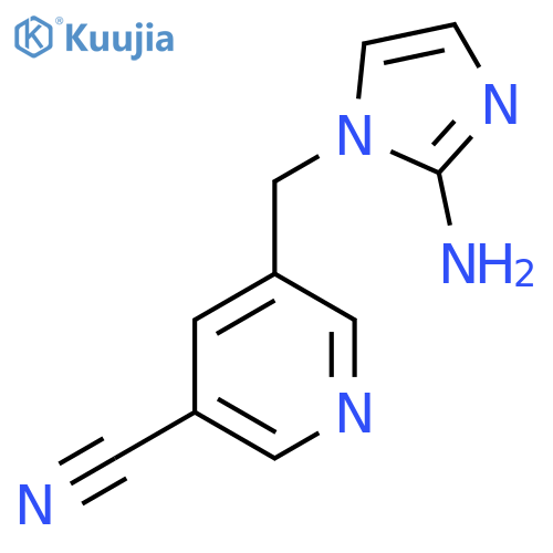 5-(2-amino-1H-imidazol-1-yl)methylpyridine-3-carbonitrile structure