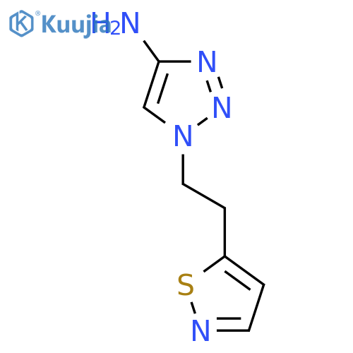 1-2-(1,2-thiazol-5-yl)ethyl-1H-1,2,3-triazol-4-amine structure