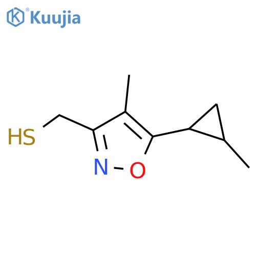 4-methyl-5-(2-methylcyclopropyl)-1,2-oxazol-3-ylmethanethiol structure