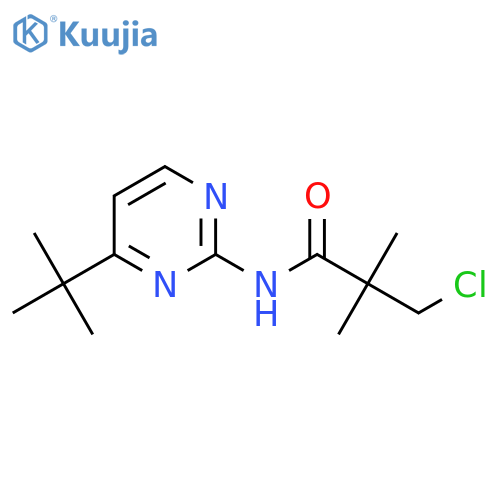 N-(4-tert-butylpyrimidin-2-yl)-3-chloro-2,2-dimethylpropanamide structure