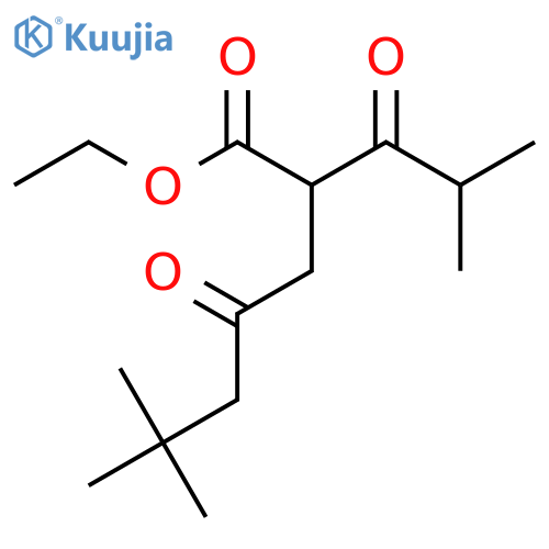 ethyl 6,6-dimethyl-2-(2-methylpropanoyl)-4-oxoheptanoate structure