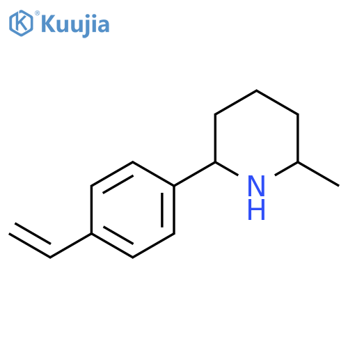 2-(4-ethenylphenyl)-6-methylpiperidine structure