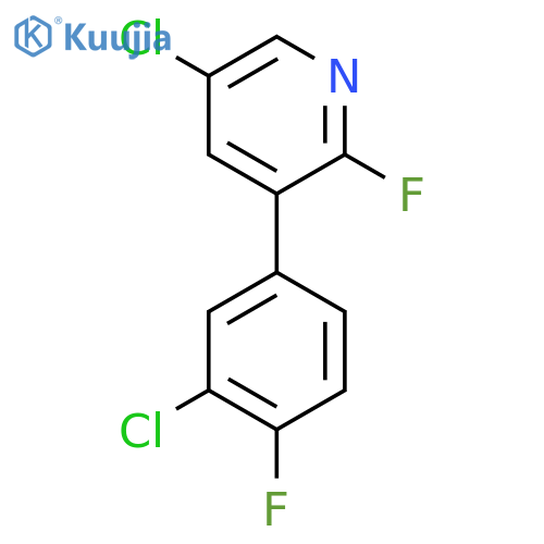 5-chloro-3-(3-chloro-4-fluorophenyl)-2-fluoropyridine structure