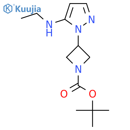 tert-butyl 3-5-(ethylamino)-1H-pyrazol-1-ylazetidine-1-carboxylate structure