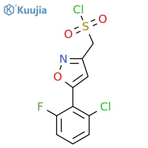 5-(2-chloro-6-fluorophenyl)-1,2-oxazol-3-ylmethanesulfonyl chloride structure