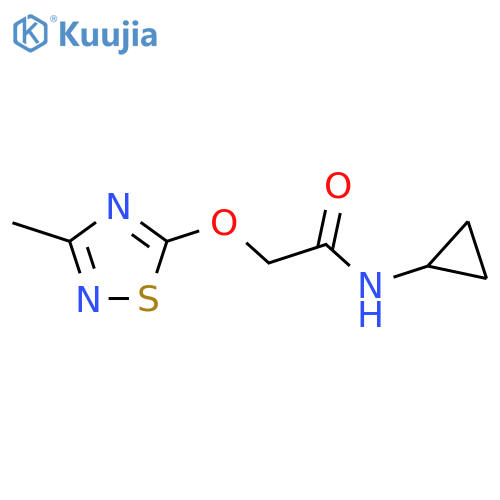 N-cyclopropyl-2-(3-methyl-1,2,4-thiadiazol-5-yl)oxyacetamide structure
