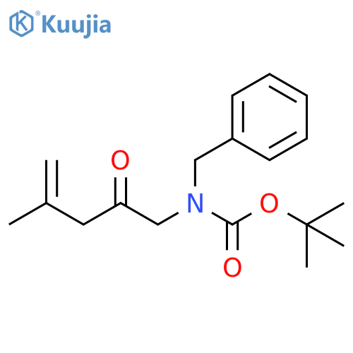 Carbamic acid, N-(4-methyl-2-oxo-4-penten-1-yl)-N-(phenylmethyl)-, 1,1-dimethylethyl ester structure
