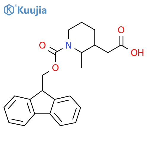 2-(1-{[(9H-fluoren-9-yl)methoxy]carbonyl}-2-methylpiperidin-3-yl)acetic acid structure