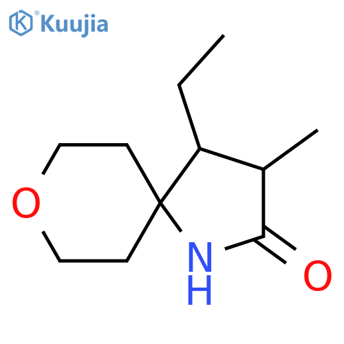 4-Ethyl-3-methyl-8-oxa-1-azaspiro[4.5]decan-2-one structure