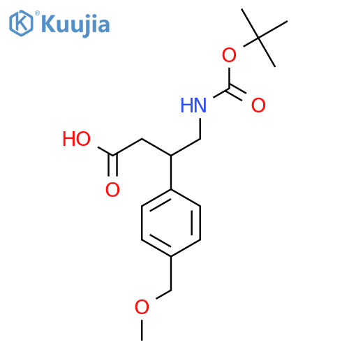 4-{[(Tert-butoxy)carbonyl]amino}-3-[4-(methoxymethyl)phenyl]butanoic acid structure