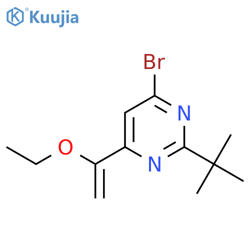 4-Bromo-2-tert-butyl-6-(1-ethoxyethenyl)pyrimidine structure
