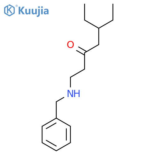 1-(Benzylamino)-5-ethylheptan-3-one structure