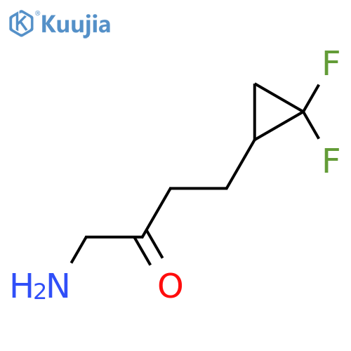 1-Amino-4-(2,2-difluorocyclopropyl)butan-2-one structure