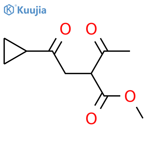 methyl 2-acetyl-4-cyclopropyl-4-oxobutanoate structure