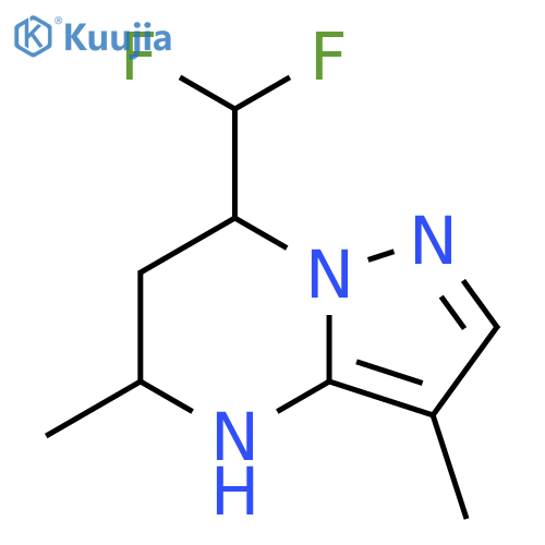 7-(difluoromethyl)-3,5-dimethyl-4H,5H,6H,7H-pyrazolo1,5-apyrimidine structure